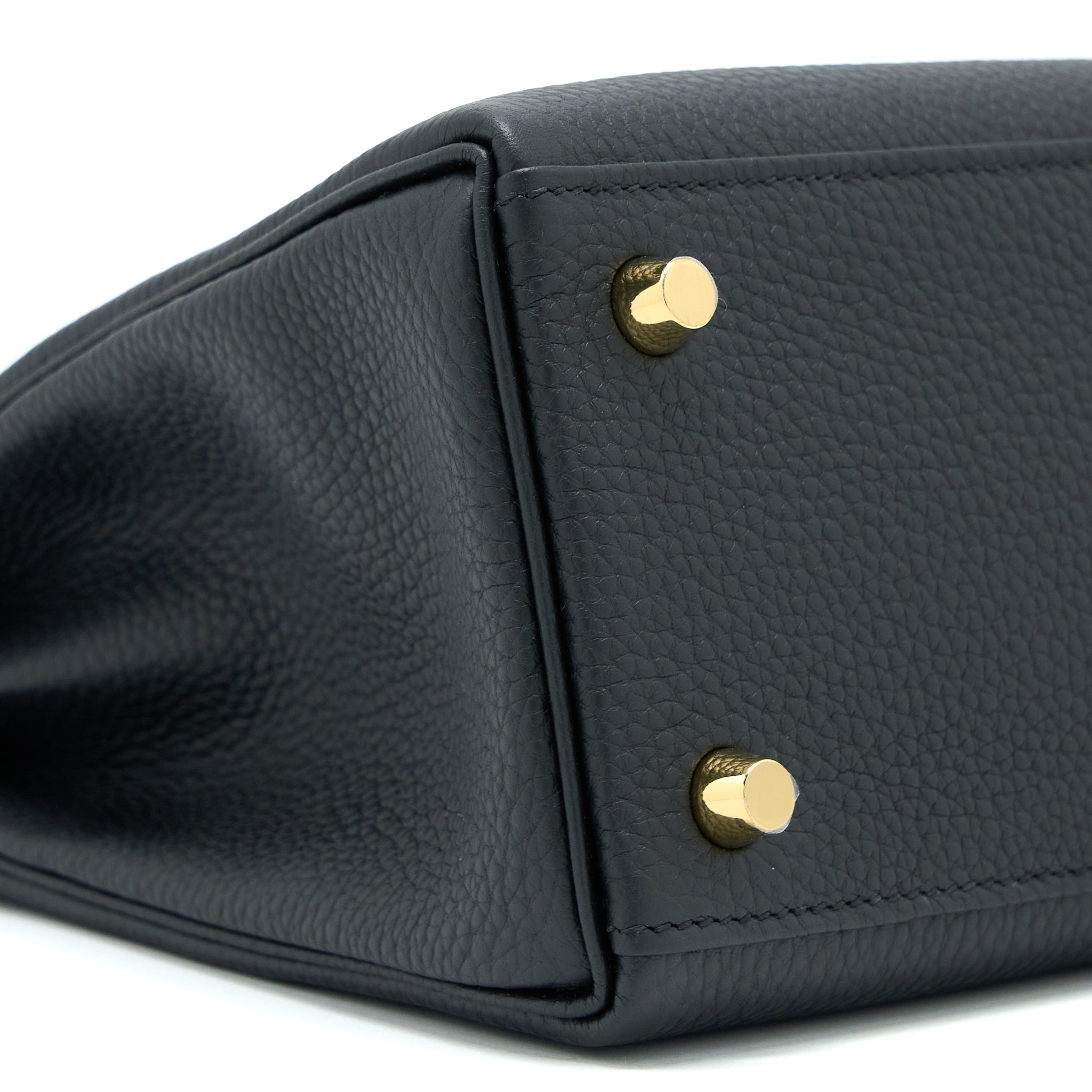 HERMES KELLY 25 TOGO BLACK GHW
