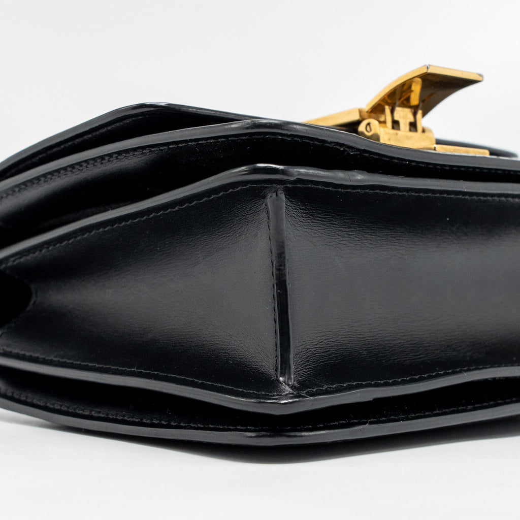 CELINE MINI CLASSIC BOX BAG CALFSKIN BLACK GHW