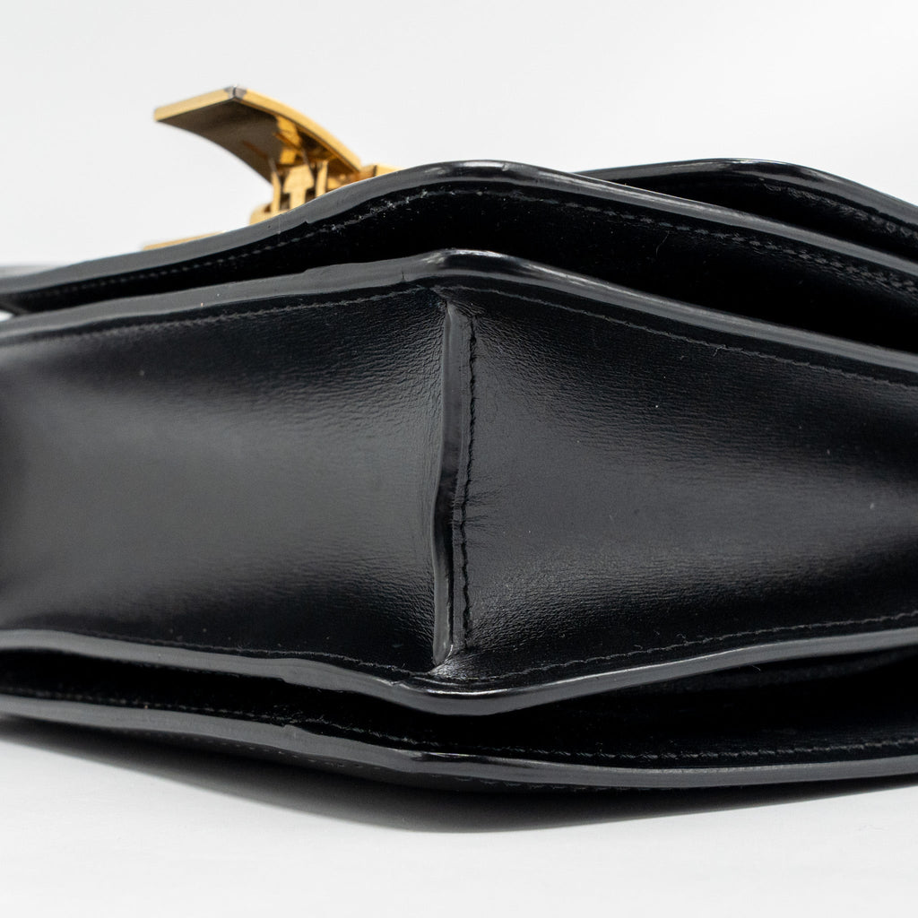 CELINE MINI CLASSIC BOX BAG CALFSKIN BLACK GHW