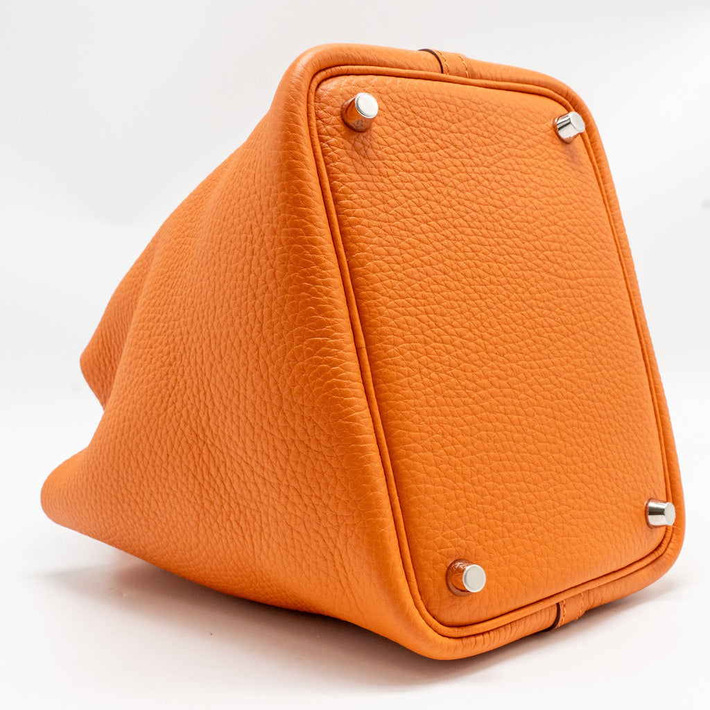 HERMES PICOTIN 18 LOCK BAG CLEMENCE ORANGE SHW