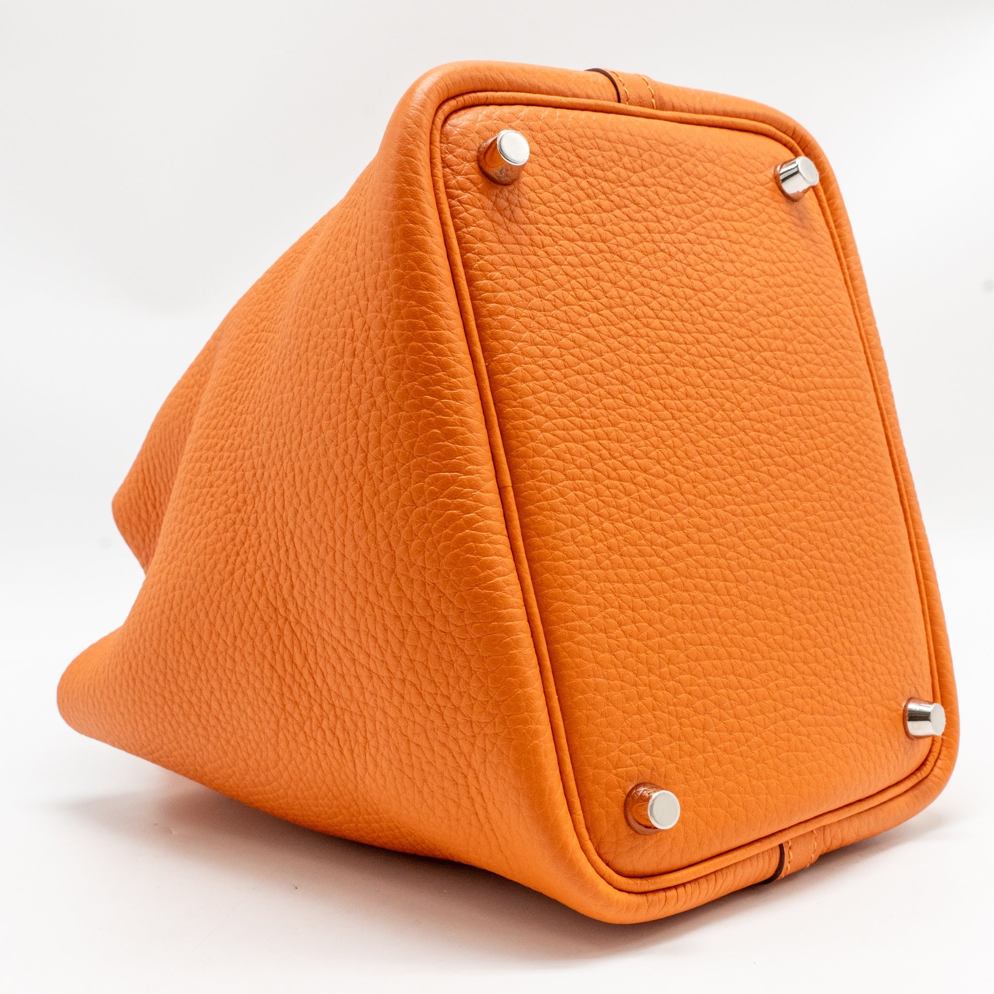 HERMES PICOTIN 18 LOCK BAG CLEMENCE ORANGE SHW