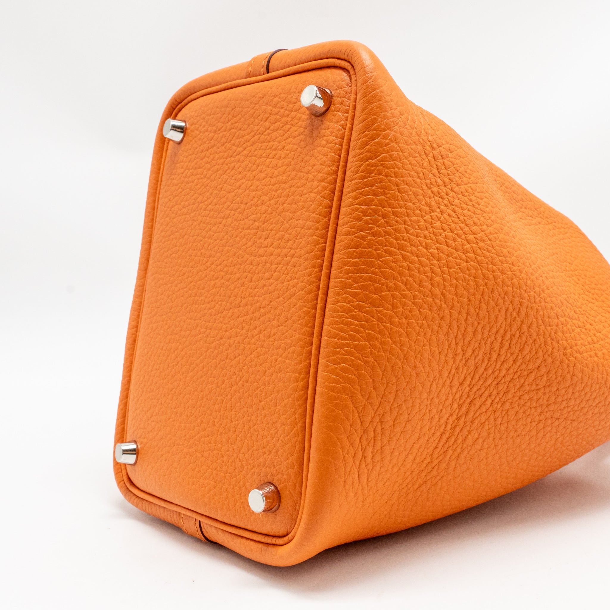 HERMES PICOTIN 18 LOCK BAG CLEMENCE ORANGE SHW