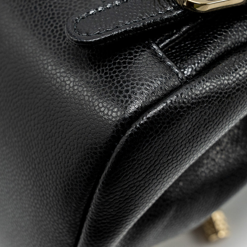 CHANEL AFFINITY BACKPACK CAVIAR BLACK LGHW (MICROCHIP)