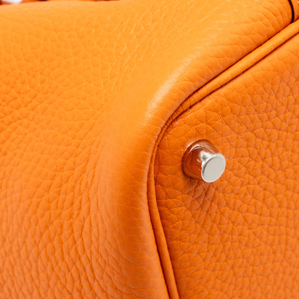HERMES PICOTIN 18 LOCK BAG CLEMENCE ORANGE SHW