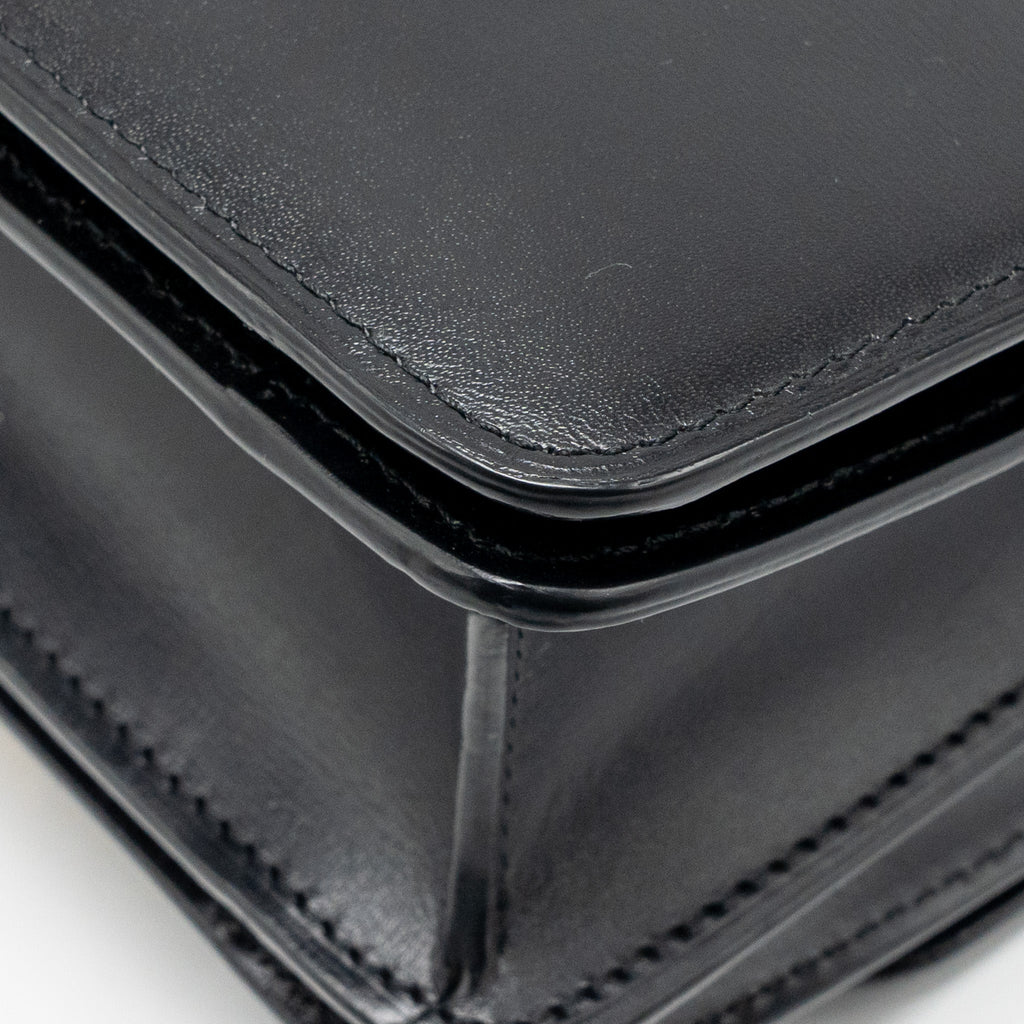 CELINE MINI CLASSIC BOX BAG CALFSKIN BLACK GHW