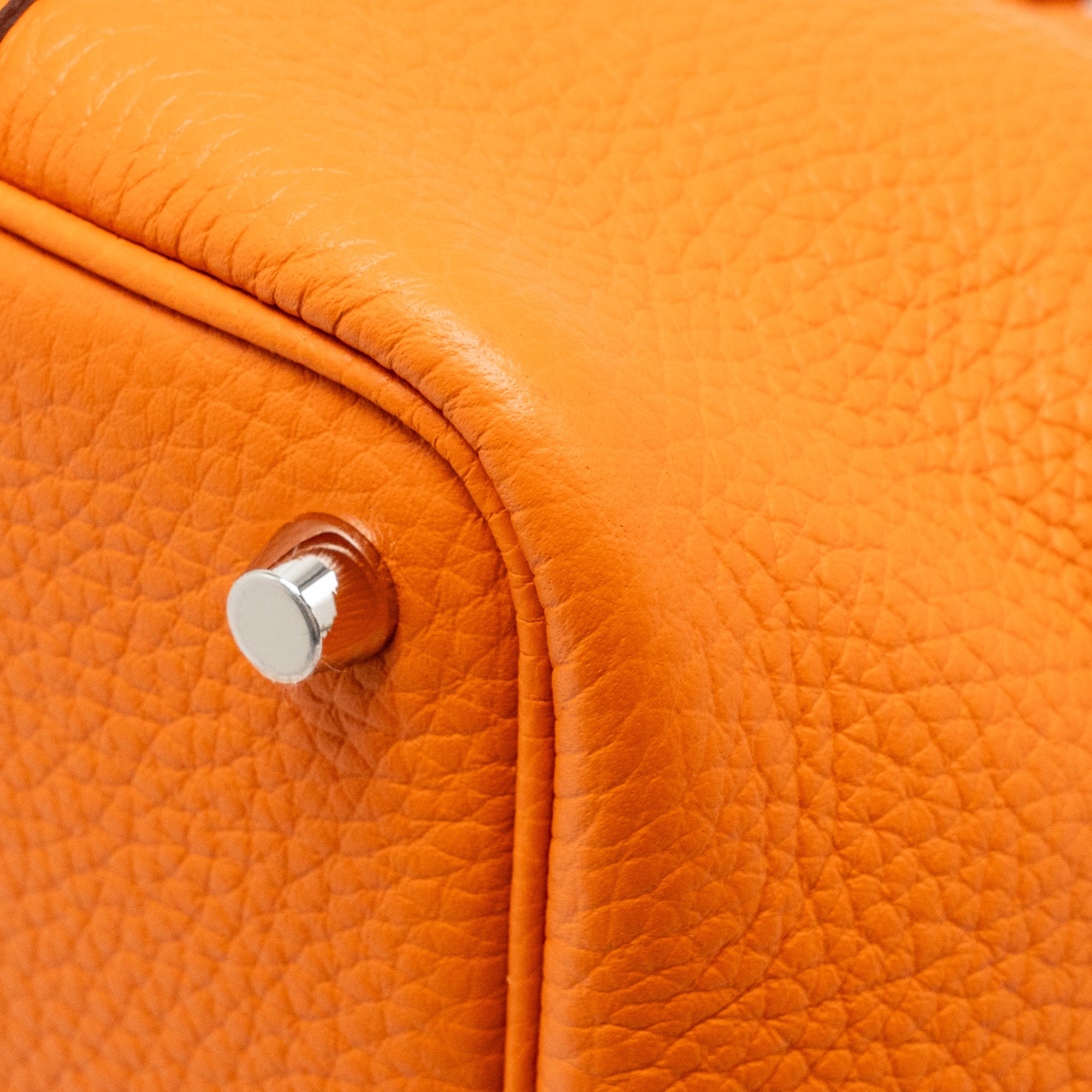 HERMES PICOTIN 18 LOCK BAG CLEMENCE ORANGE SHW