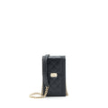 CHANEL VERTICAL BOY FLAP PHONE CASE WITH CHAIN CAVIAR BLACK WITH LGHW