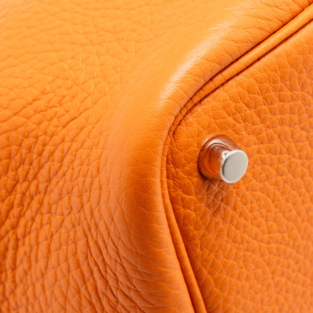 HERMES PICOTIN 18 LOCK BAG CLEMENCE ORANGE SHW