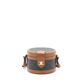 CELINE MEDIUM TAMBOUR BAG TRIOMPHE CANVAS AND CALFSKIN TAN GHW