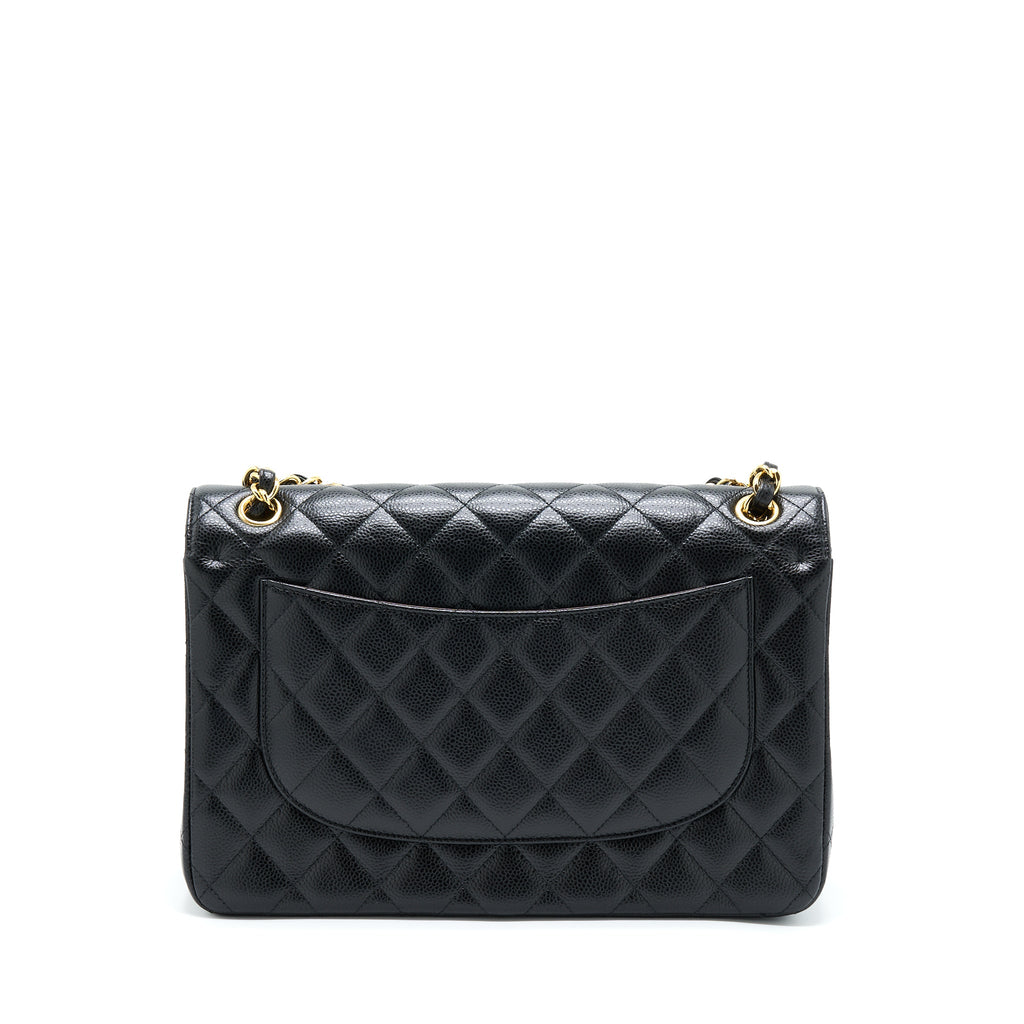 CHANEL CLASSIC JUMBO FLAP BAG CAVIAR BLACK GHW