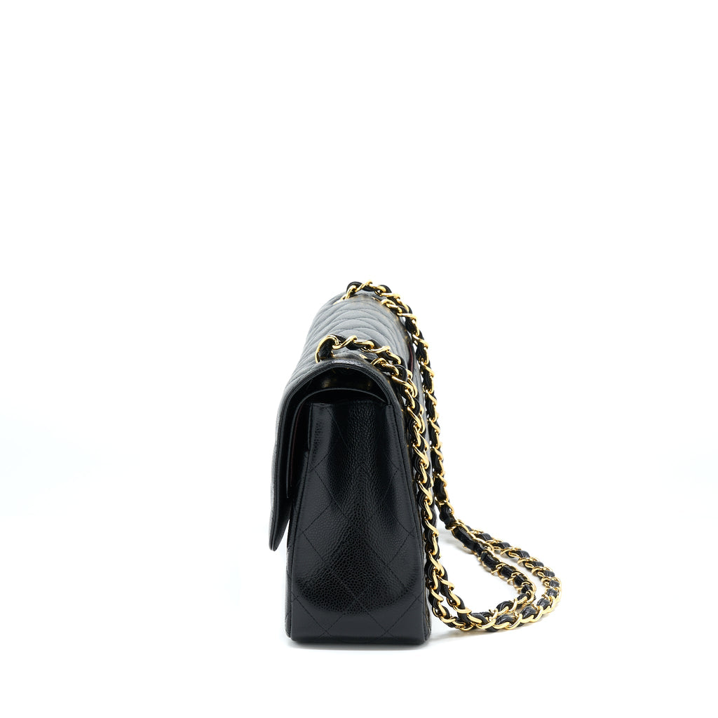 CHANEL CLASSIC JUMBO FLAP BAG CAVIAR BLACK GHW
