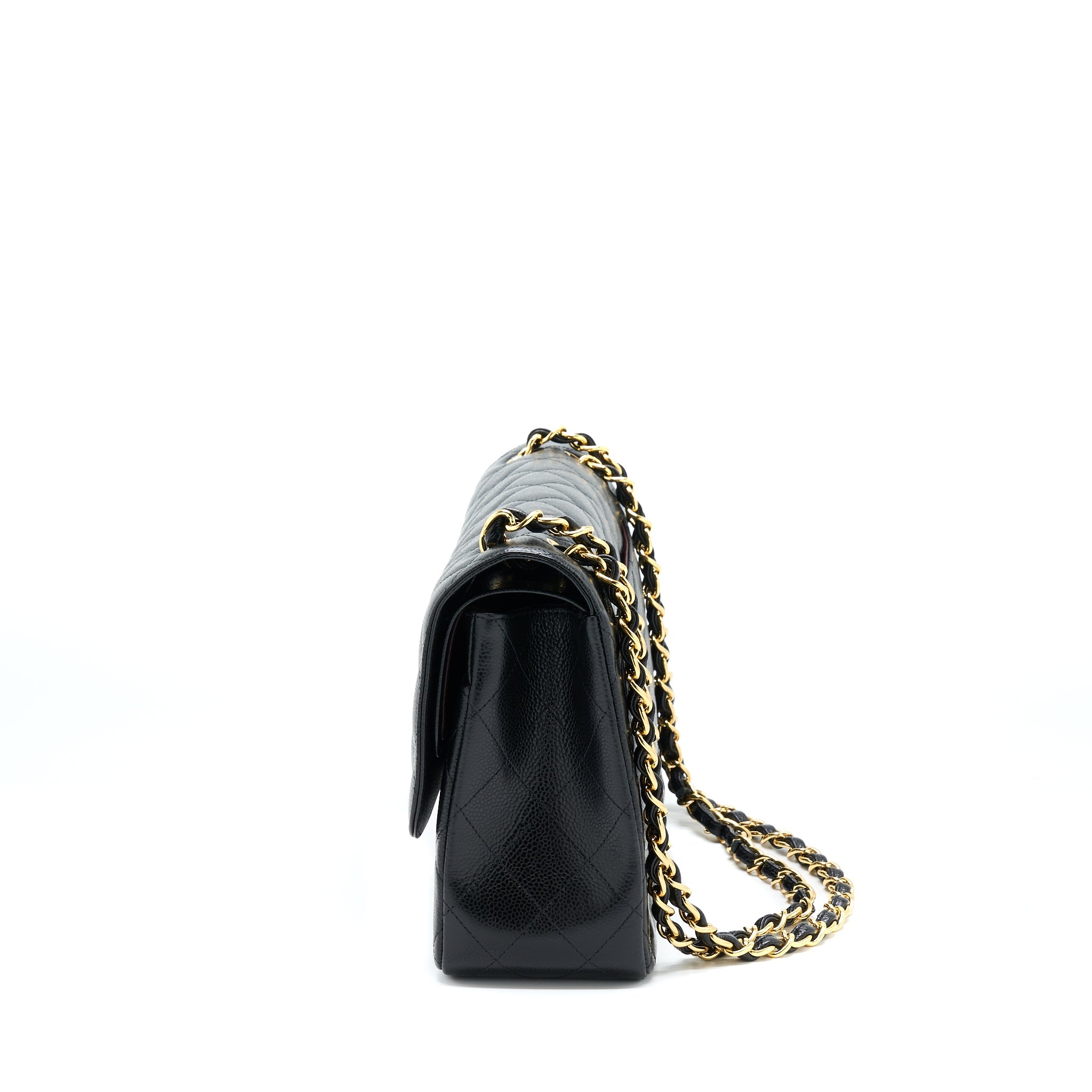 CHANEL CLASSIC JUMBO FLAP BAG CAVIAR BLACK GHW