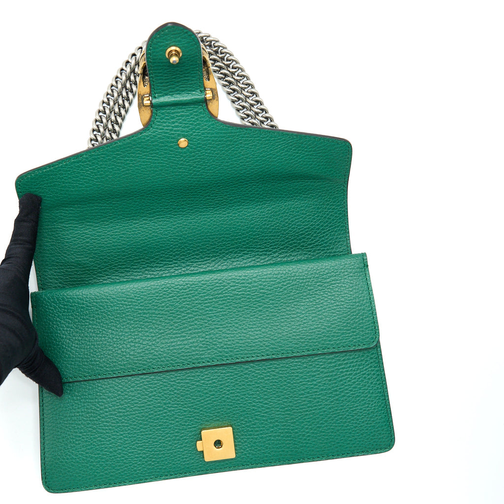 GUCCI SMALL DIONYSUS BAG GREEN MULTICOLOUR HARDWARE