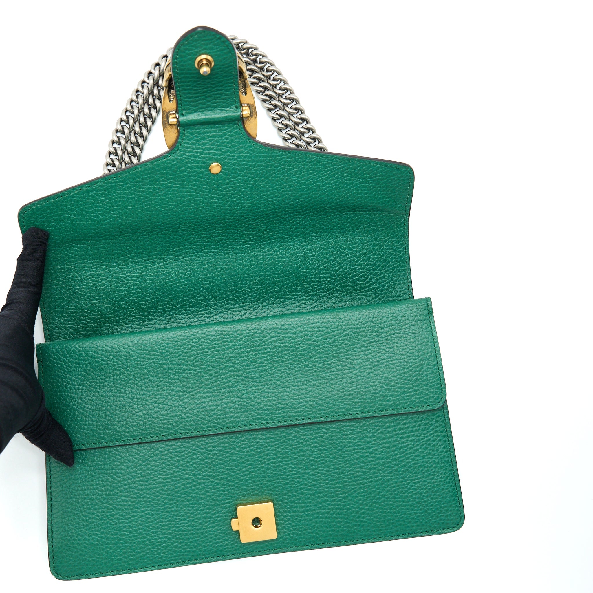 GUCCI SMALL DIONYSUS BAG GREEN MULTICOLOUR HARDWARE