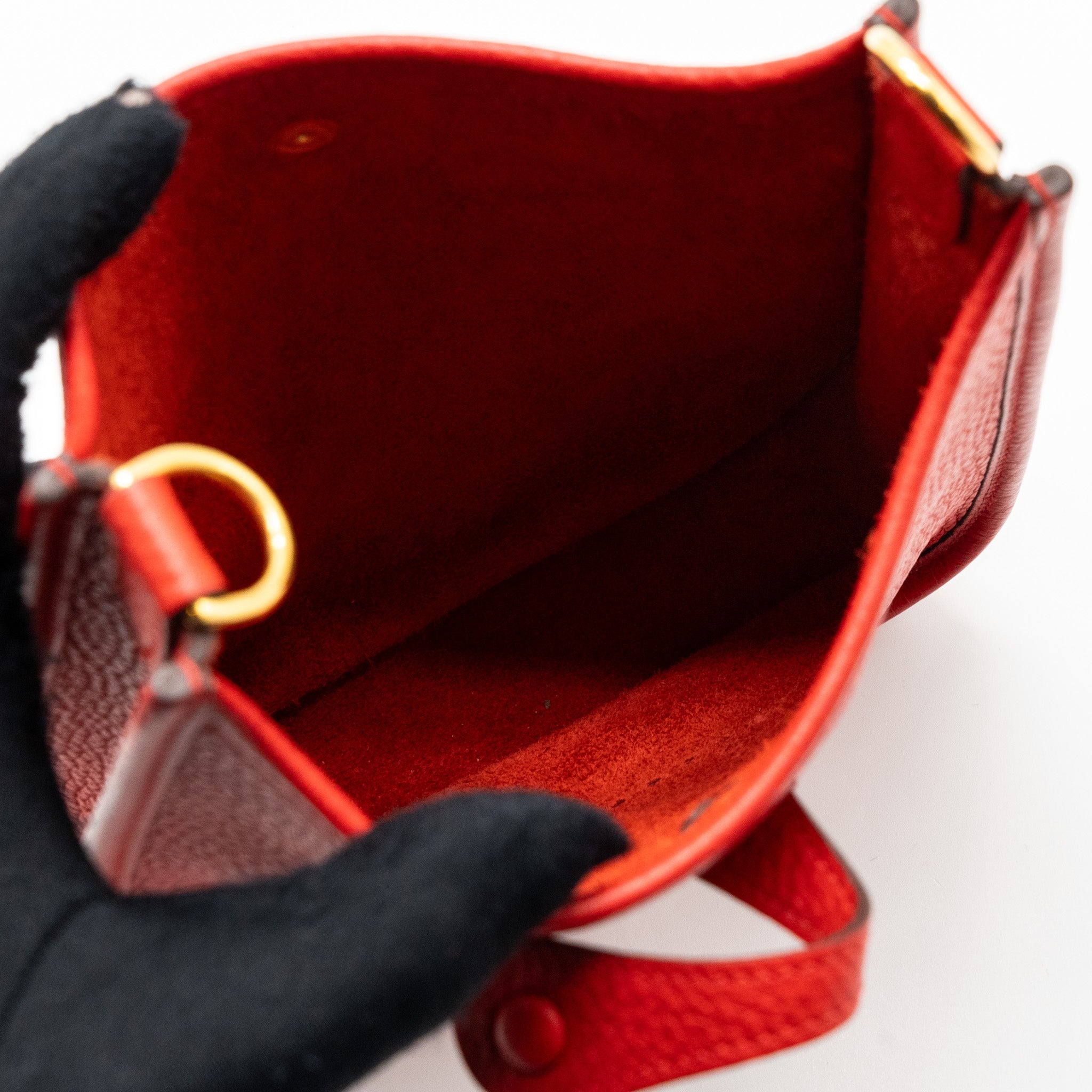 HERMES MINI EVELYNE CLEMENCE ROUGE DE COEUR GHW