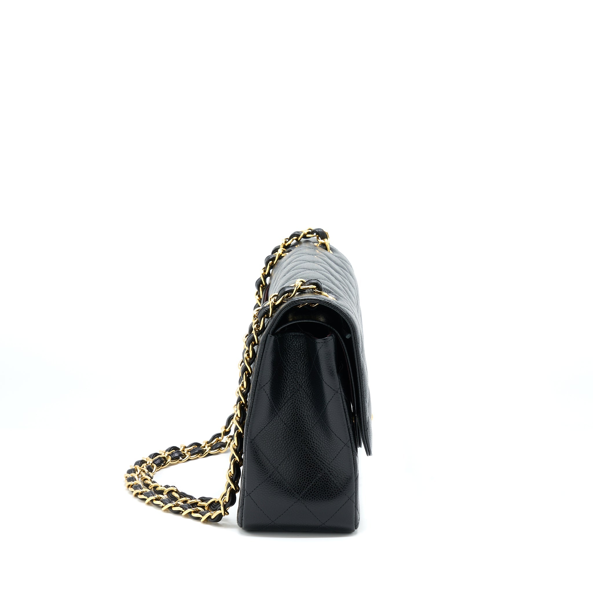 CHANEL CLASSIC JUMBO FLAP BAG CAVIAR BLACK GHW