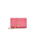 CHANEL BOY WALLET ON CHAIN PINK GHW