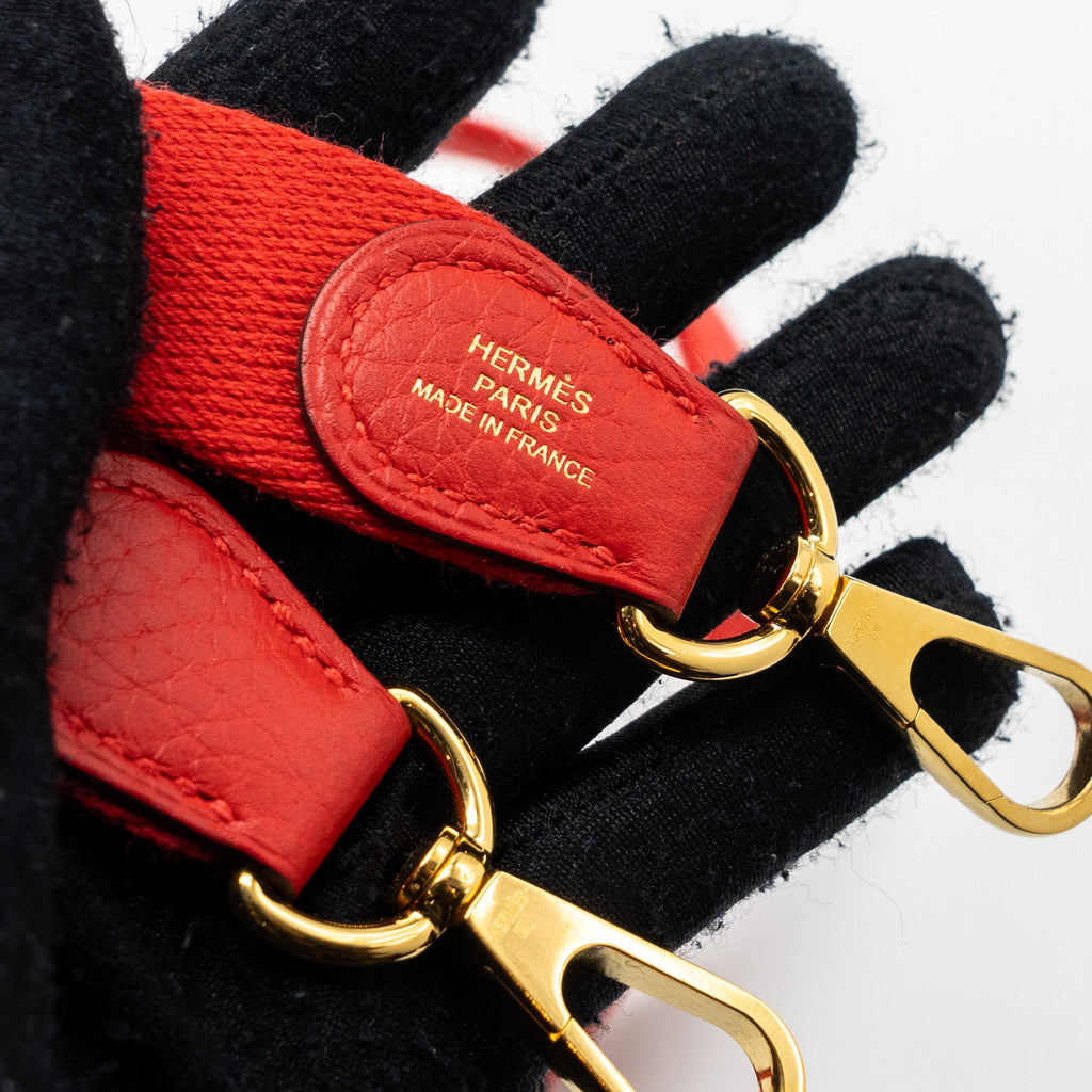 HERMES MINI EVELYNE CLEMENCE ROUGE DE COEUR GHW