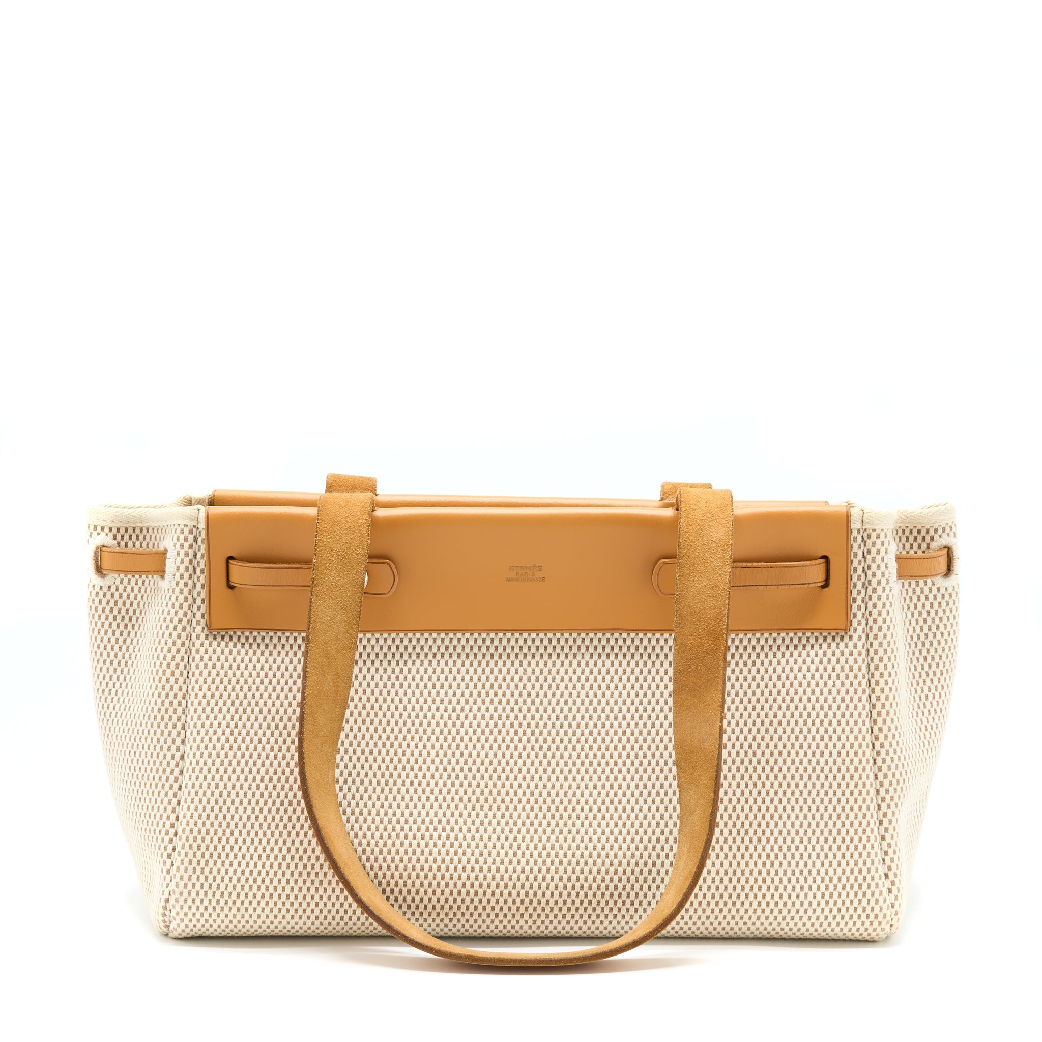HERMES VINTAGE CLOTH TOTE WITH EXCHANGE POCKET SHW