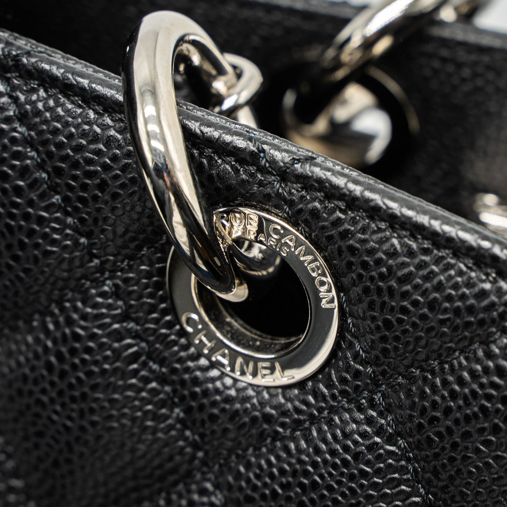 CHANEL GRAND SHOPPING TOTE/GST CAVIAR BLACK SHW