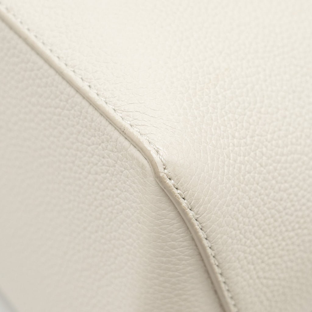 LOEWE SMALL PUZZLE BAG GRAINED CALFSKIN WHITE SHW