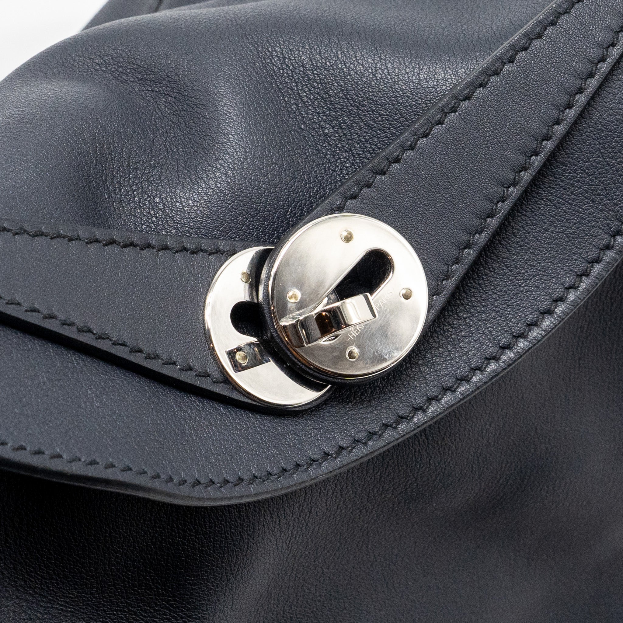 HERMES LINDY 26 SWIFT/EPSOM BLUE INDIGO WITH TRESSAGE STRAP SHW