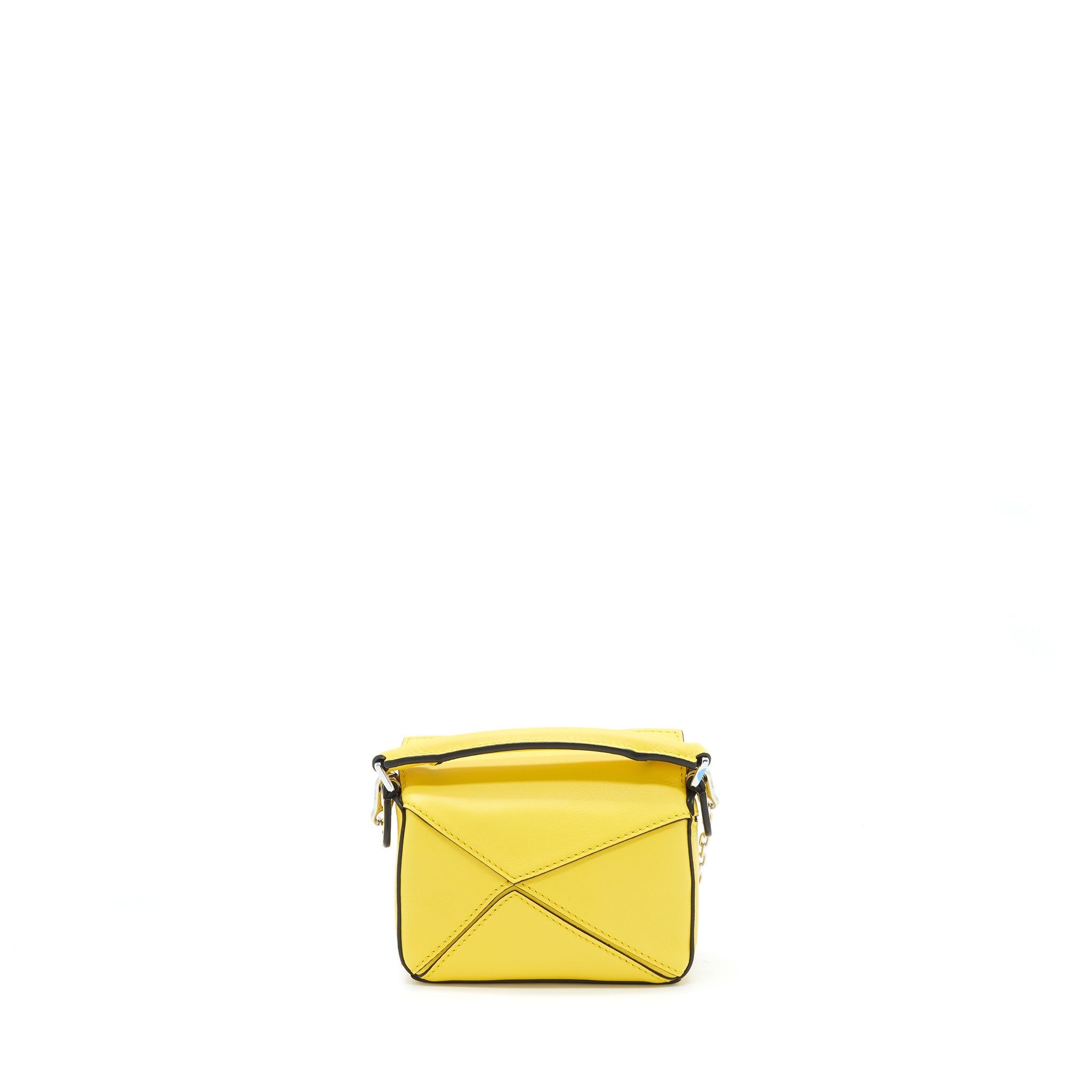 LOEWE NANO PUZZLE CLASSIC CALFSKIN YELLOW WITH SHW