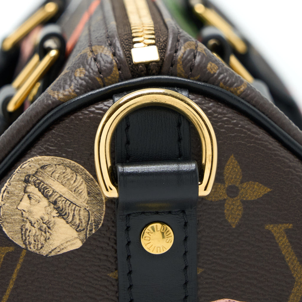 LOUIS VUITTON X FORNASETTI SPEEDY BANDOULIERE 25 MULTICOLOUR MONOGNRAM CANVAS GHW (NEW VERSION)