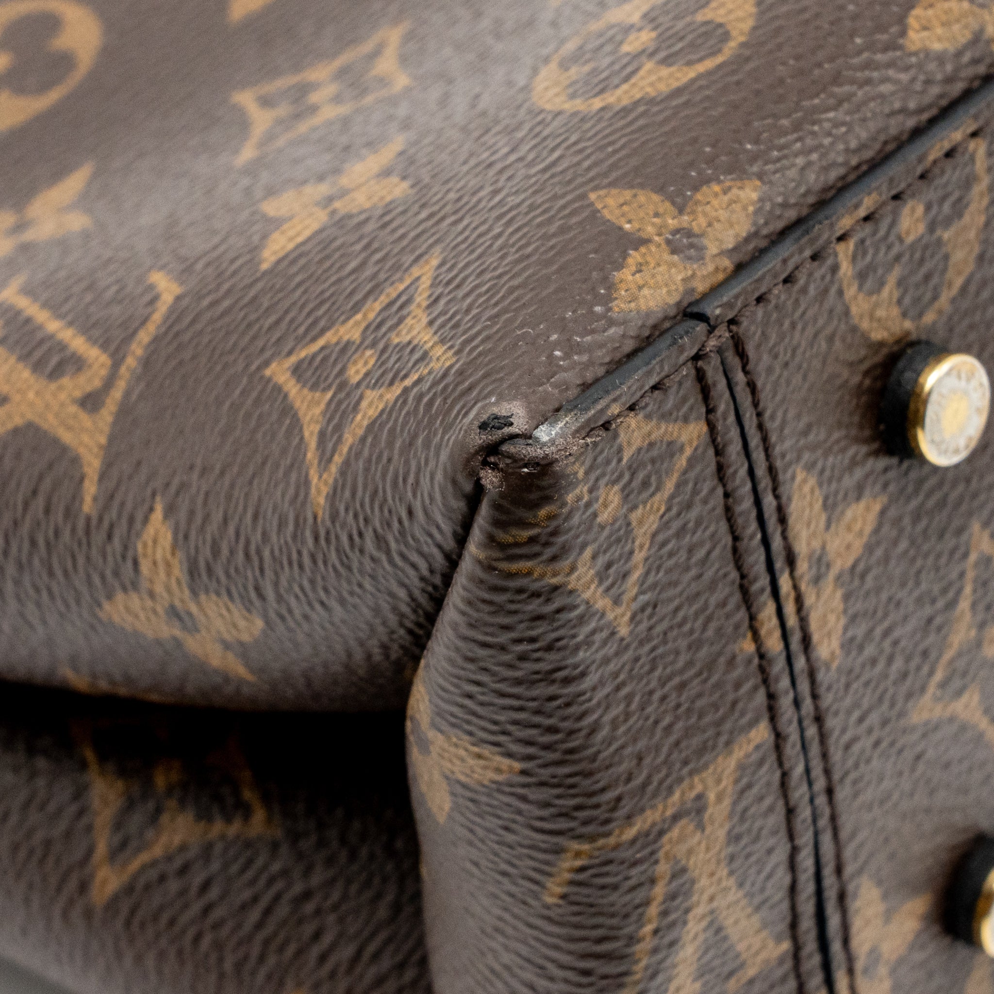 LOUIS VUITTON ONE HANDLE MM MONOGRAM CANVAS/ LEATHER BLACK GHW