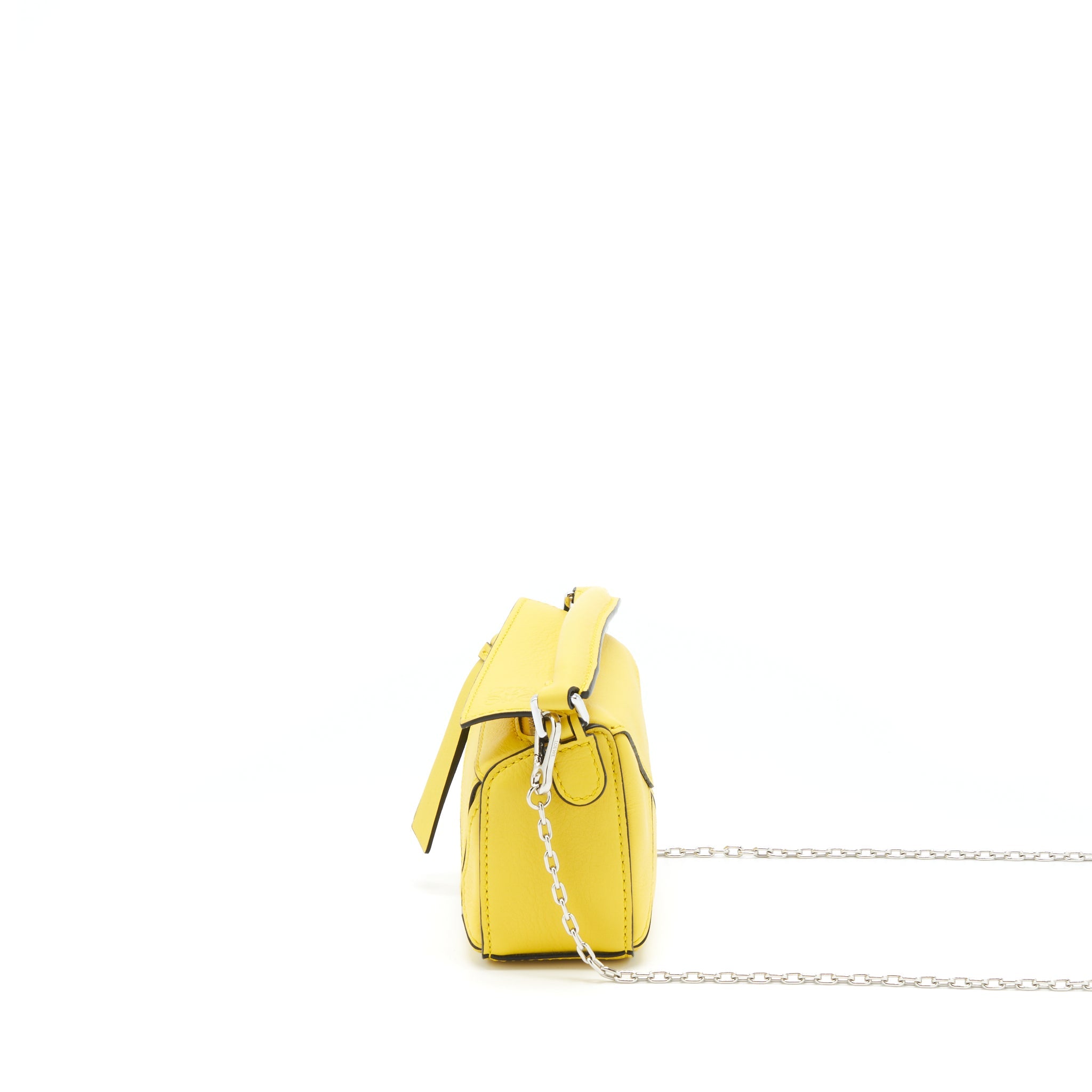 LOEWE NANO PUZZLE CLASSIC CALFSKIN YELLOW WITH SHW