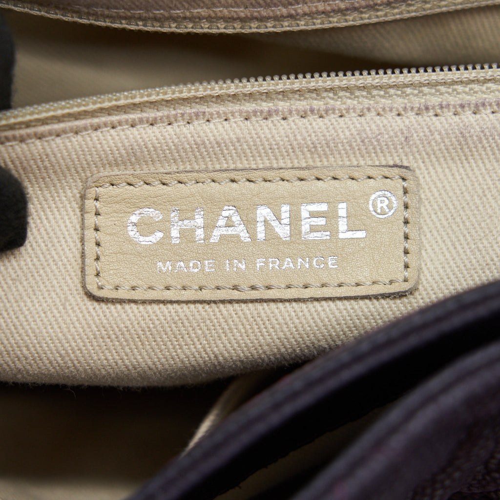 CHANEL FLAP TOTE BAG WITH CHAIN CAVIAR IN PURPLE SHW