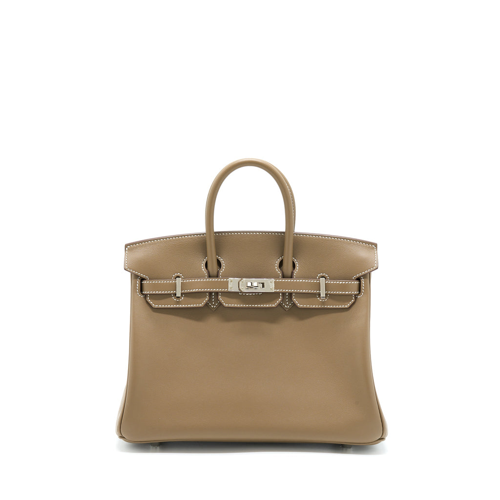 HERMES BIRKIN 25 SWIFT ETOUPE SHW