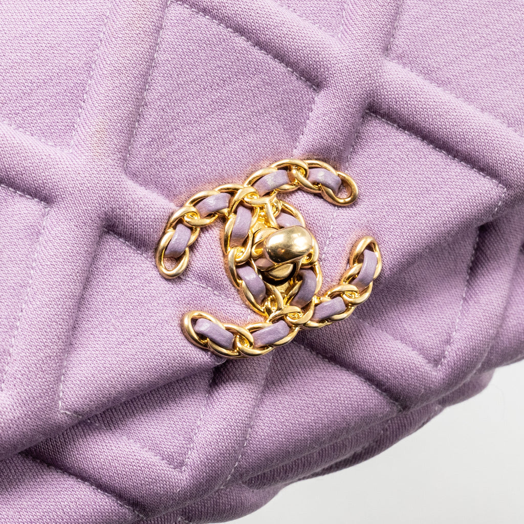 CHANEL 19 BELT/WAIST BAG FABRIC PURPLE MULTICOLOURED HARDWARE