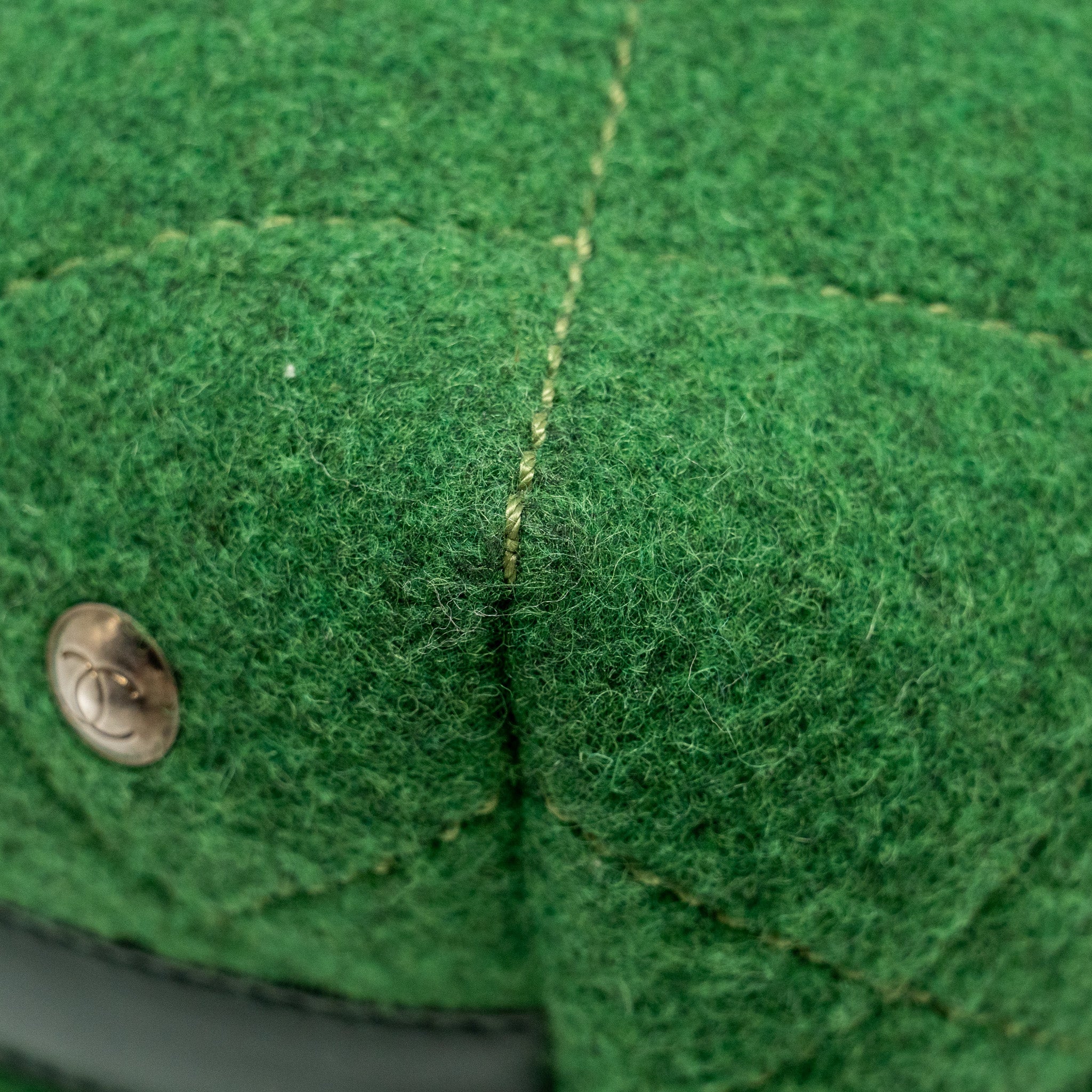 CHANEL MEDIUM QUILTED POP TOTE BAG FELT / LEATHER GREEN RUTHENIUM HARDWARE