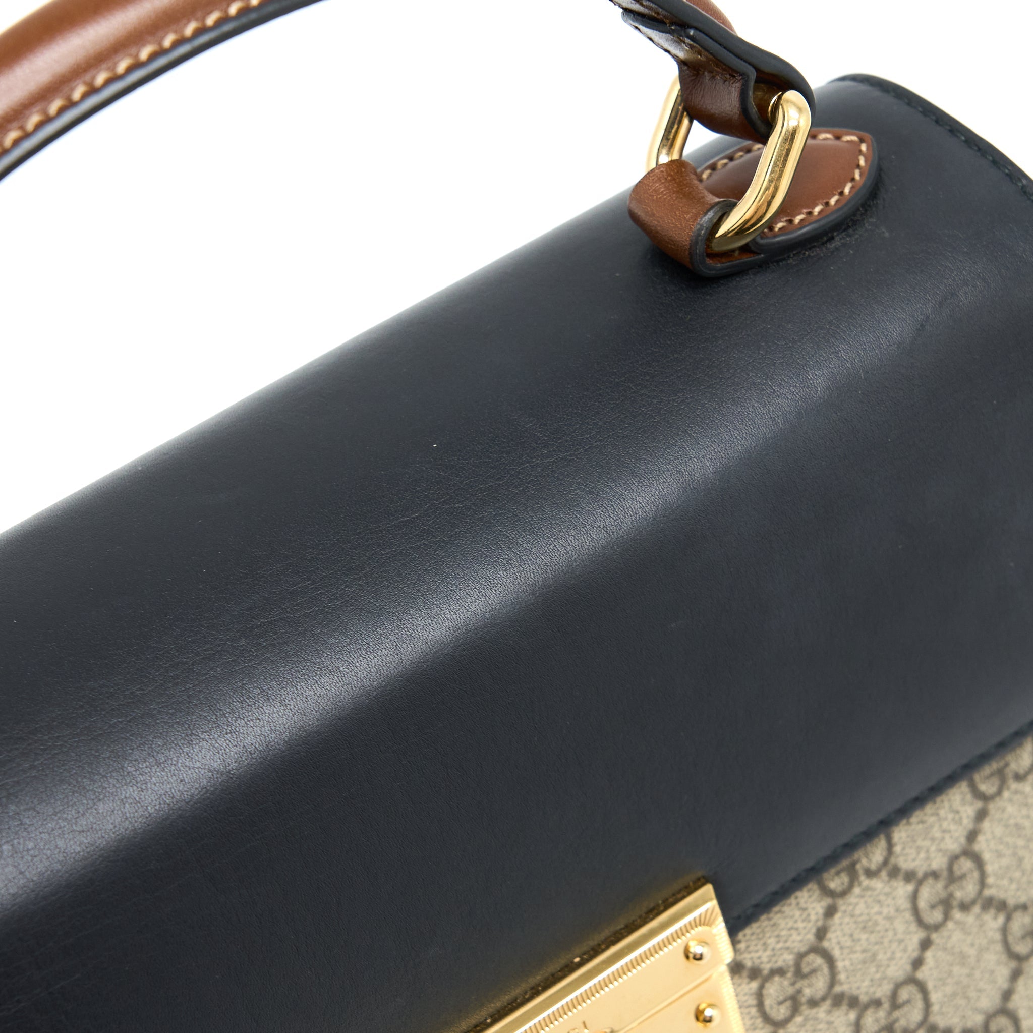 GUCCI PADLOCK GG SUPREME TOP HANDLE BAG GHW