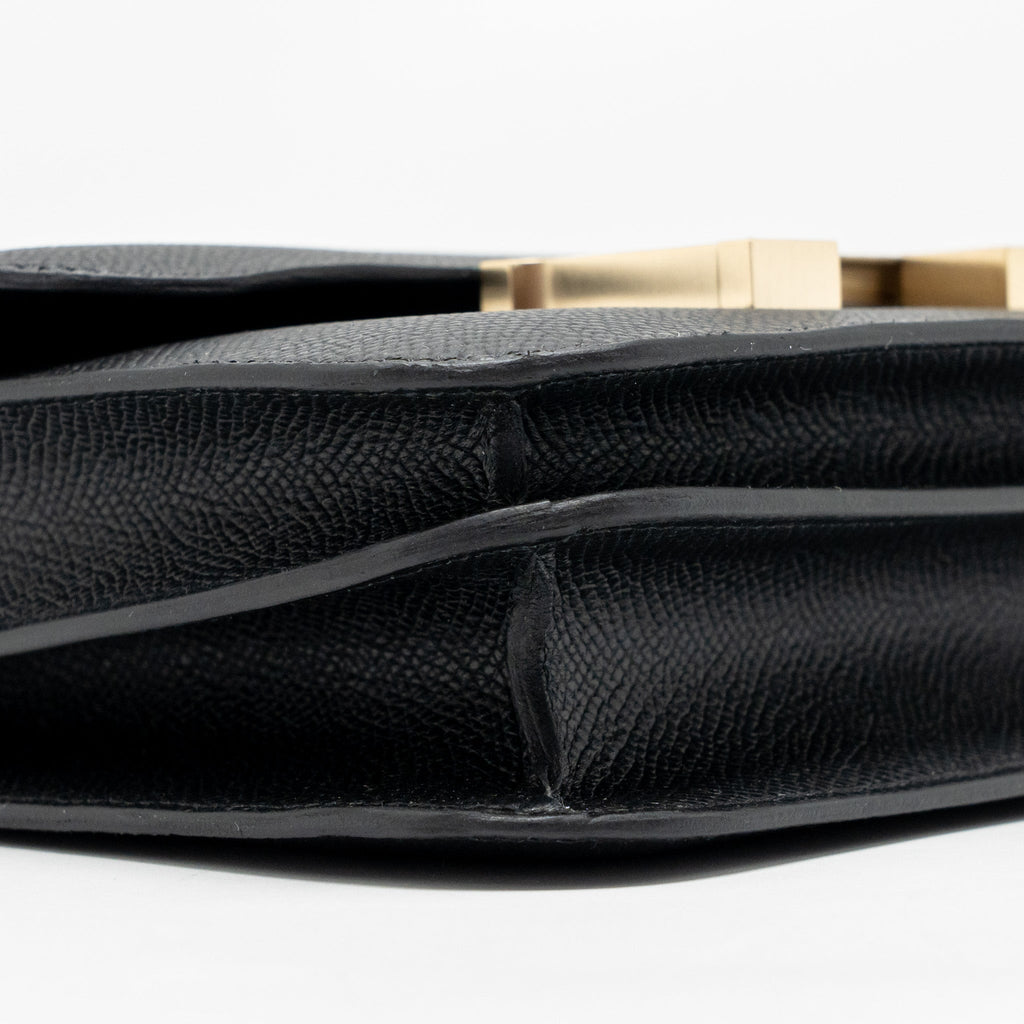 HERMES MINI CONSTANCE EPSOM BLACK BRUSHED GHW