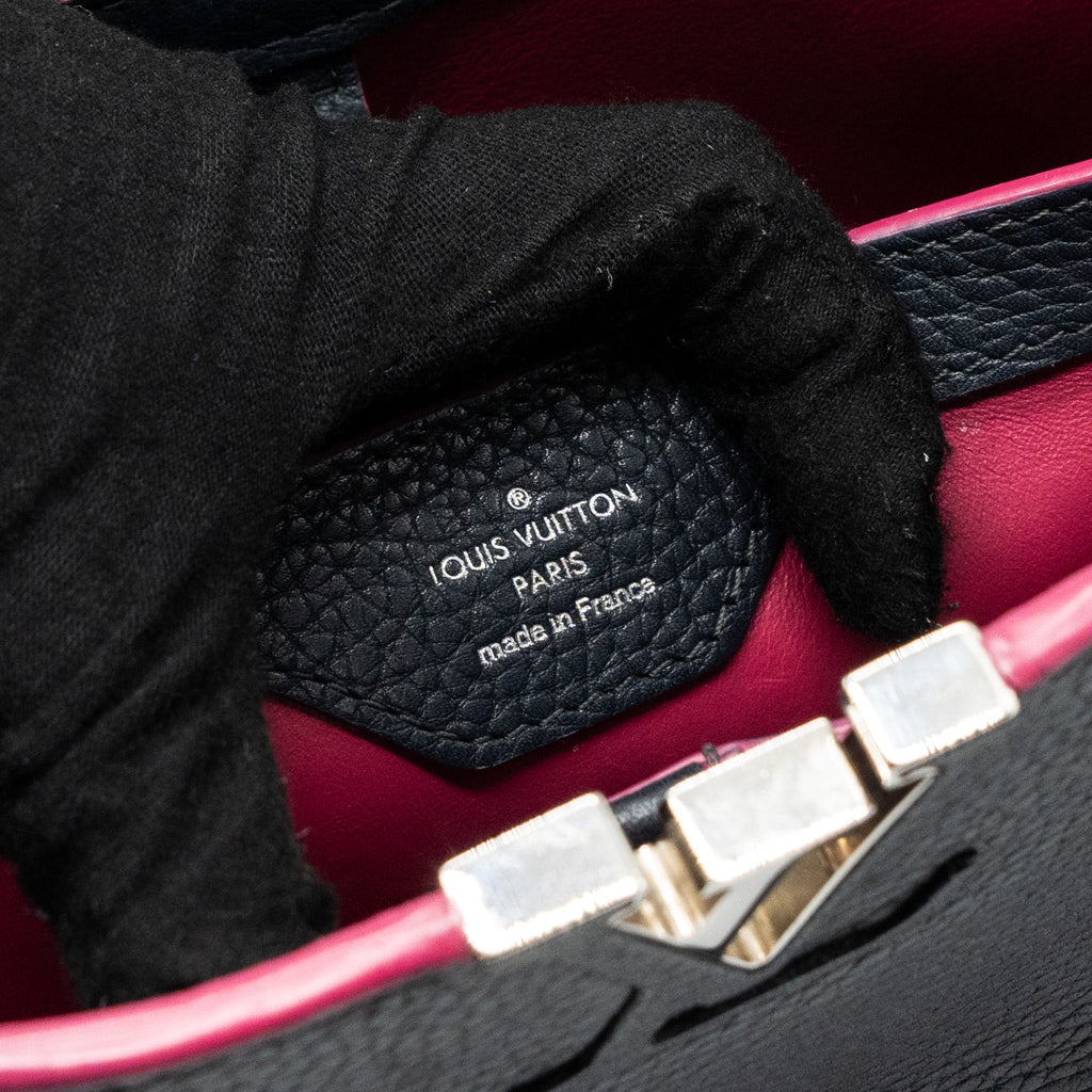 LOUIS VUITTON CAPUCINES BB TAURILLON NAVY SHW