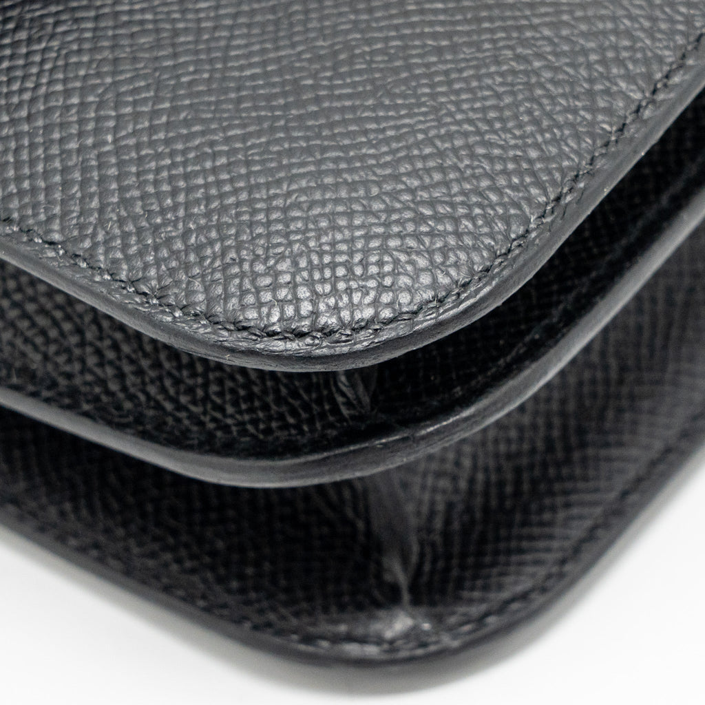 HERMES MINI CONSTANCE EPSOM BLACK BRUSHED GHW