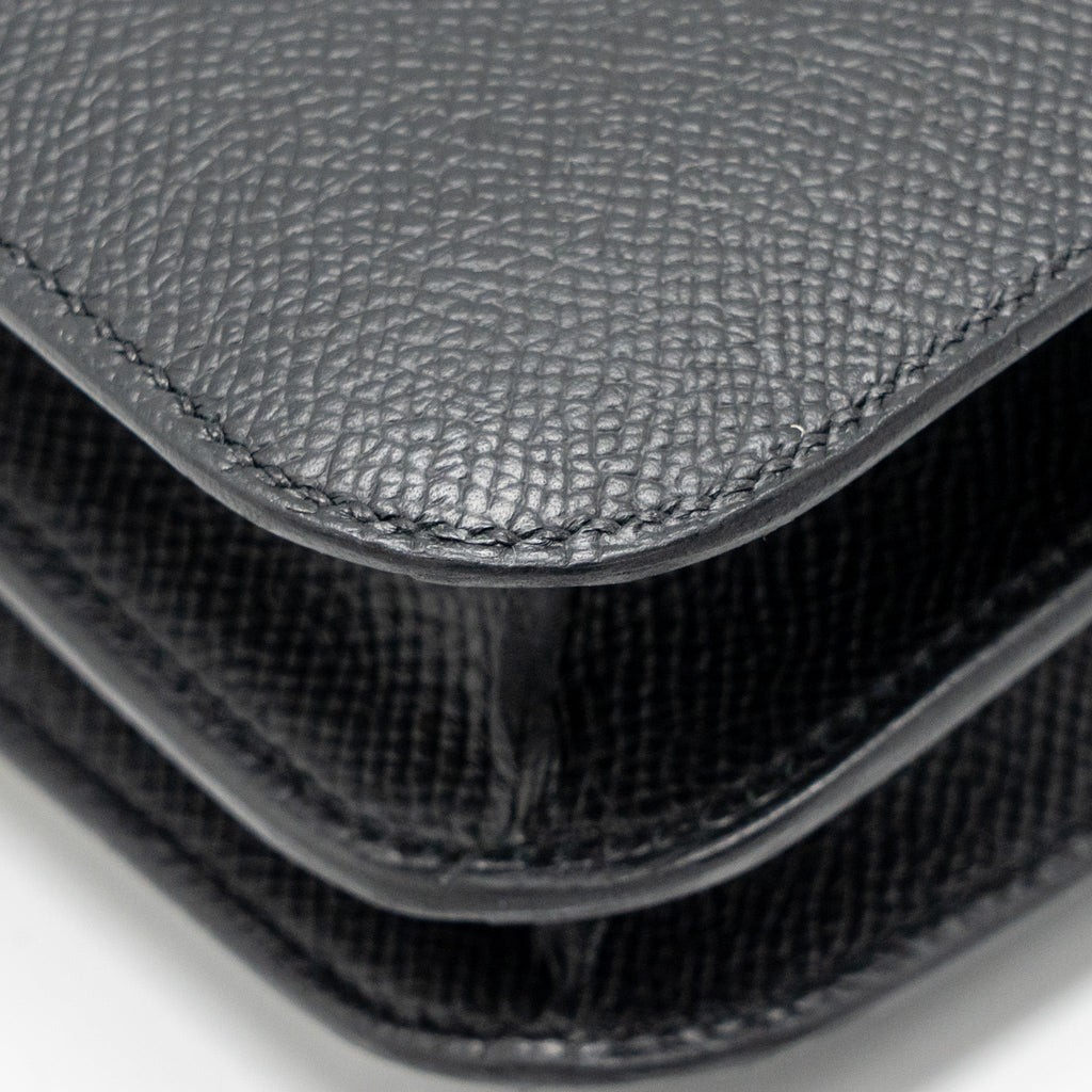 HERMES MINI CONSTANCE EPSOM BLACK BRUSHED GHW