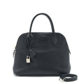 HERMES BOLIDE 31 CLEMENCE LEATHER BLACK WITH SHW