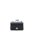 CHANEL MINI RECTANGULAR FLAP BAG LAMBSKIN BLACK LGHW (MICROCHIP)