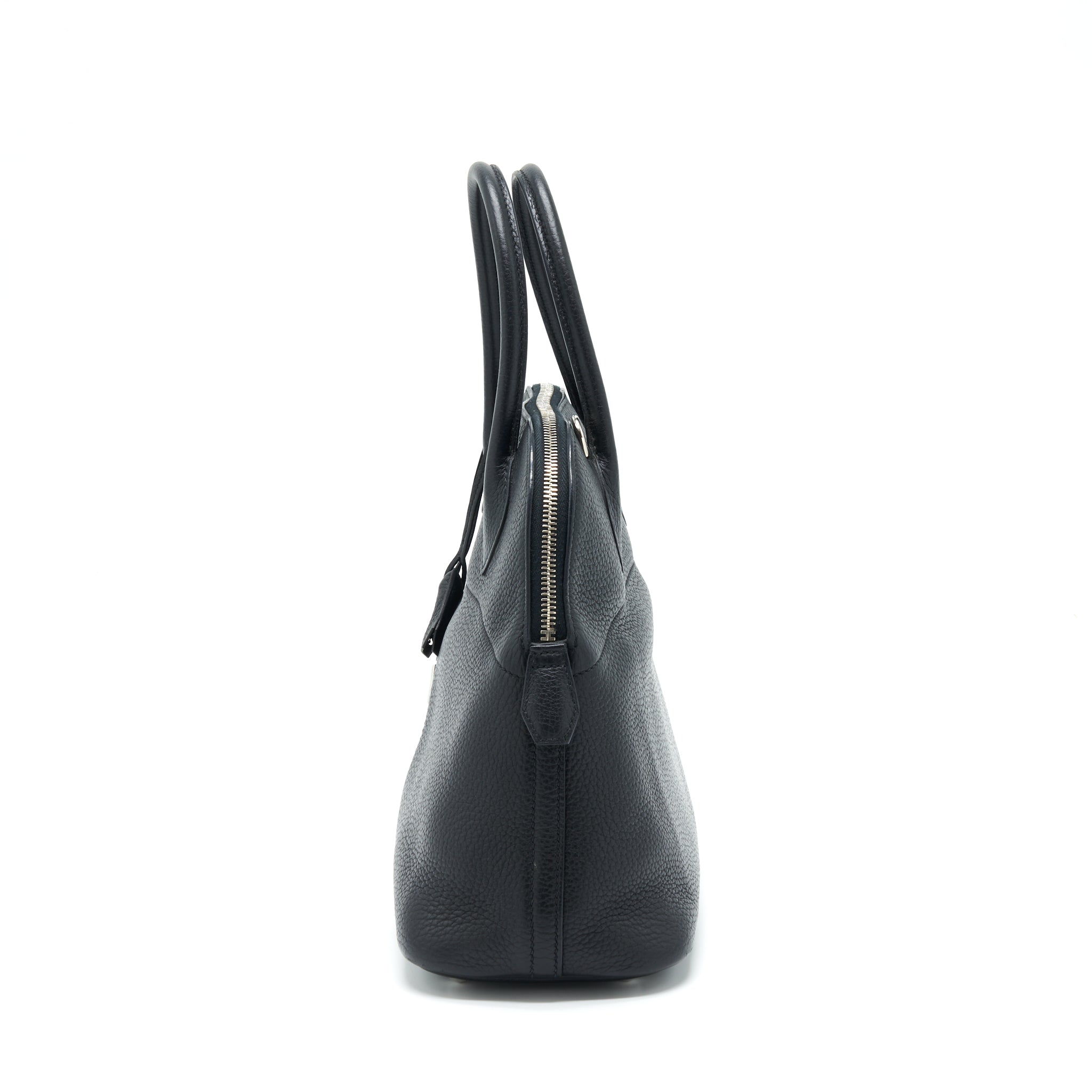 HERMES BOLIDE 31 CLEMENCE LEATHER BLACK WITH SHW