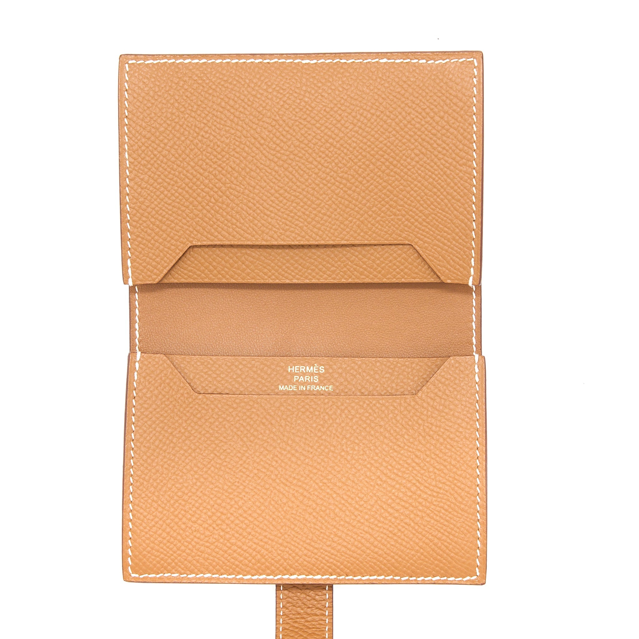 HERMES BEARN CARD HOLDER EPSOM GOLD GHW