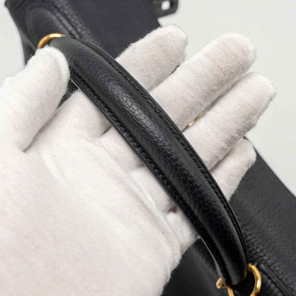 HERMES KELLY 32 TOGO BLACK GHW