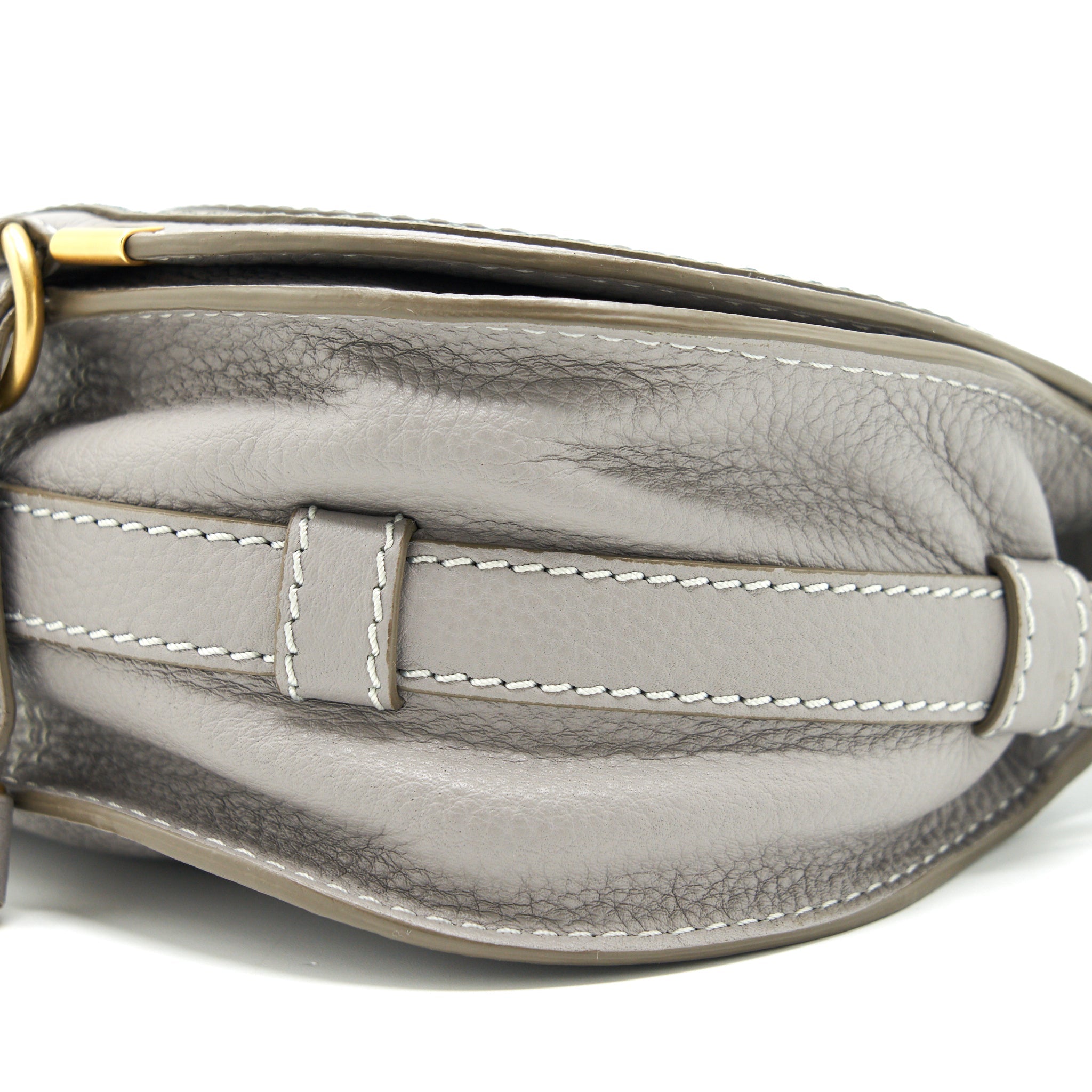 CHLOE MARCIE SADDLE MINI BAG GREY
