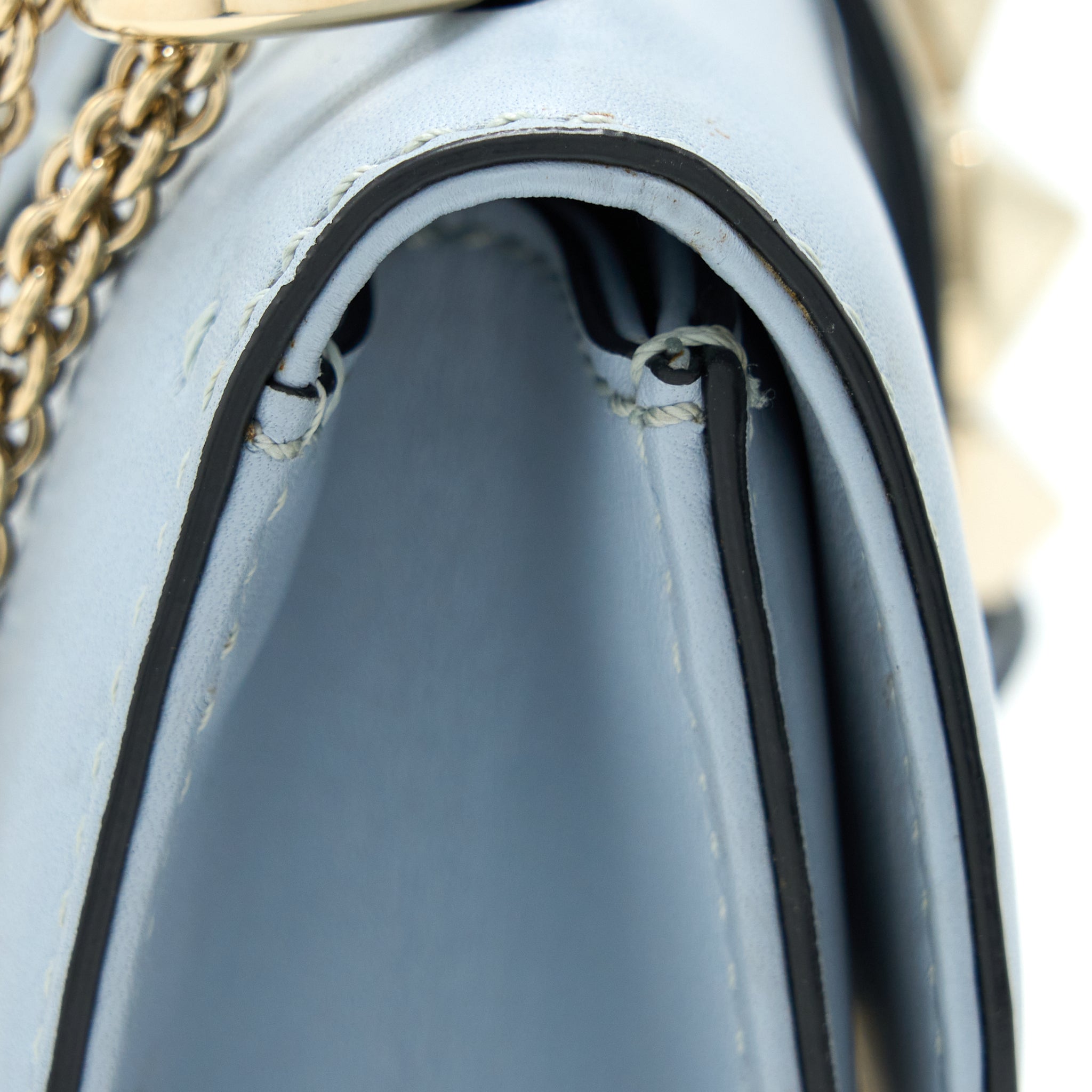 VALENTINO ROCKSTUD LOCK BAG LIGHT BLUE SHW