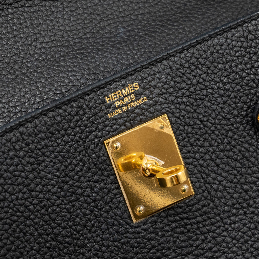 HERMES KELLY 32 TOGO BLACK GHW