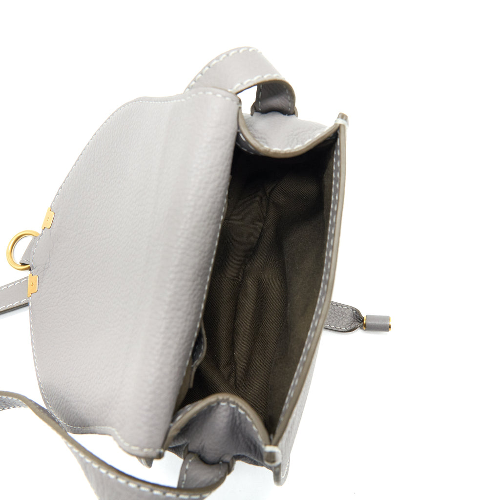 CHLOE MARCIE SADDLE MINI BAG GREY