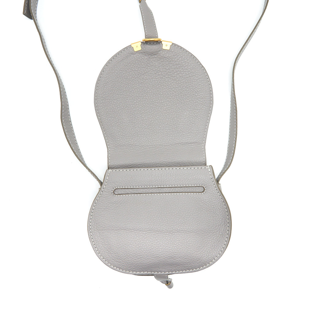 CHLOE MARCIE SADDLE MINI BAG GREY