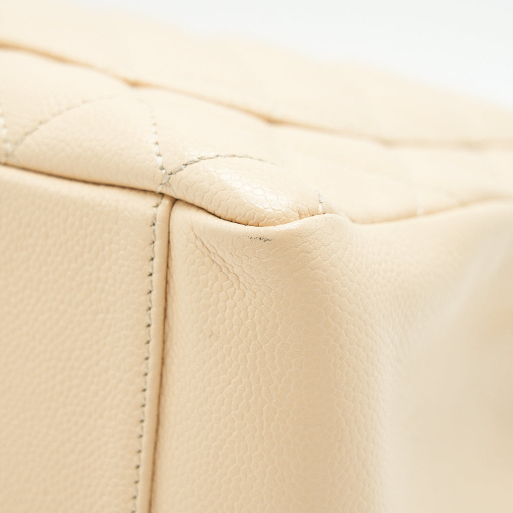 CHANEL CAVIAR GRAND SHOPPING TOTE GST IN BEIGE GHW
